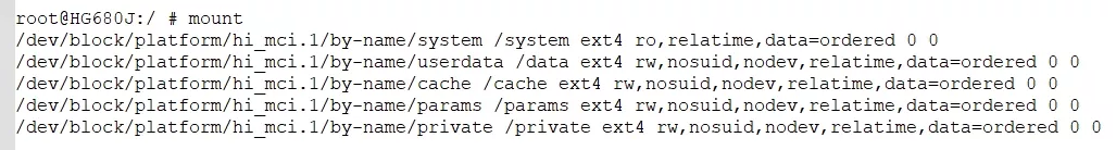 执行命令查看挂载信息