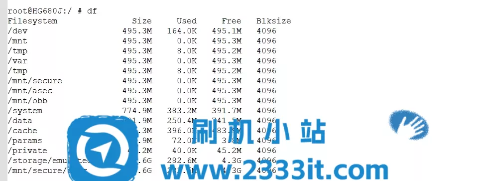 执行命令查看文件系统信息