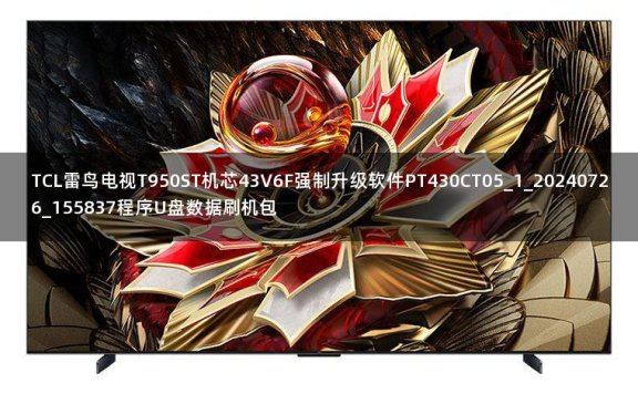 TCL雷鸟电视T950ST机芯43V6F强制升级软件PT430CT05_1_20240726_155837程序U盘数据刷机包